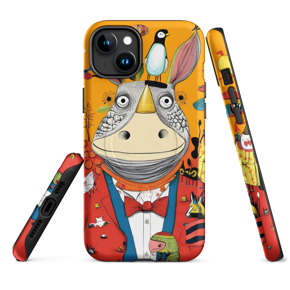 Whimsical Rhinoceros: A Playful Encounter