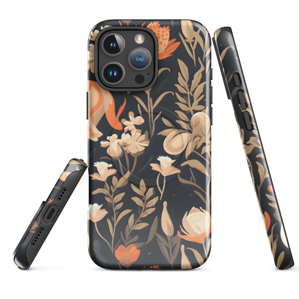 Floral Harmony: A Dance in the Dark | Phone Case |  16 Pro Max | MagSafe® Tough Case | Glossy