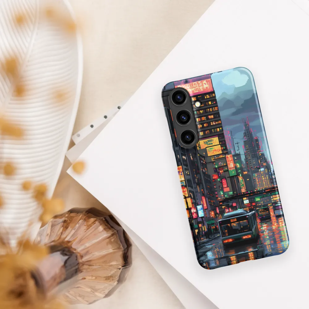 Neon Dreams: A Pixelated Urban Night
