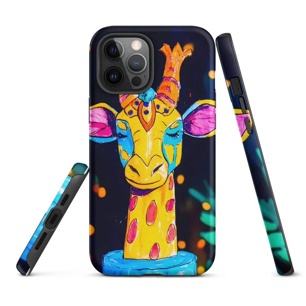 Whimsical Giraffe in Vibrant Colors