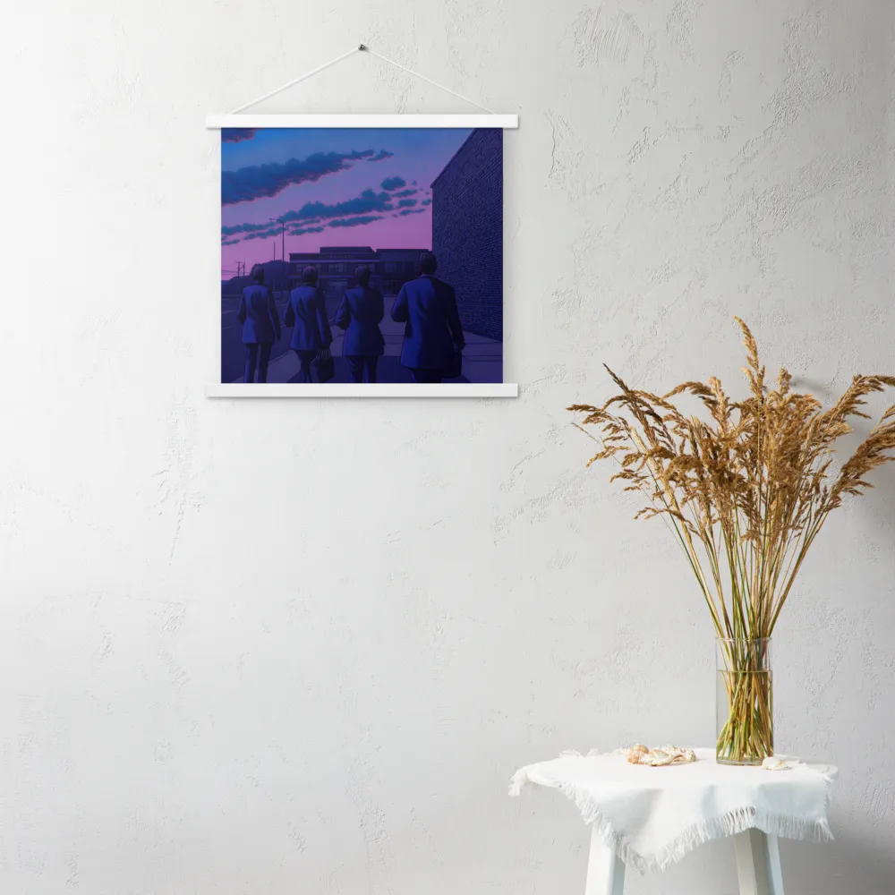 The Twilight Stroll | Poster With White Wood Hanger | 18″×18″