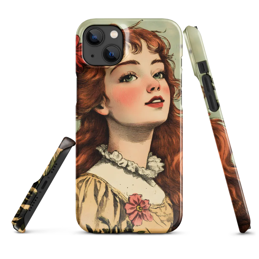 Whimsical Portrait of a Flower-Adorned Girl