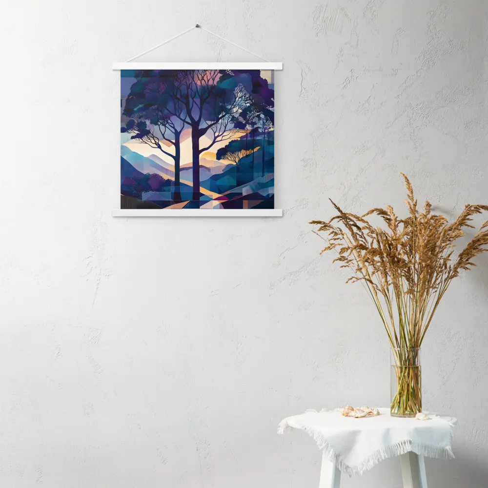 Tranquil Geometry: A Journey Through Color | Poster With White Wood Hanger | 18″×18″