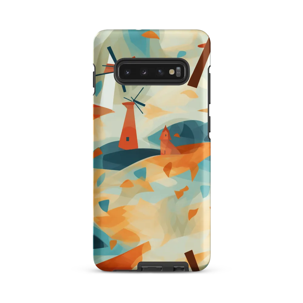 Whimsical Windmills in a Tranquil Landscape