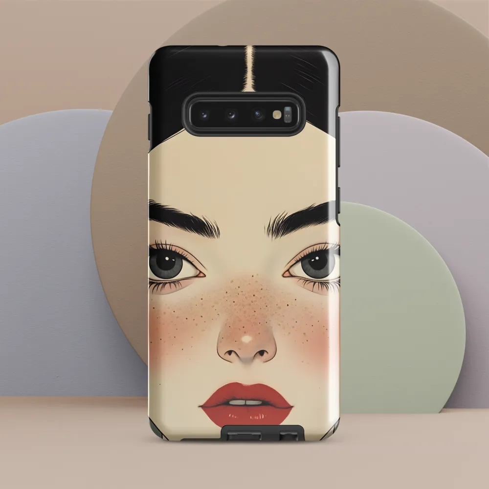 Serenity Captured: A Modern Portrait | Phone Case |  S10 Plus | Tough Case | Glossy