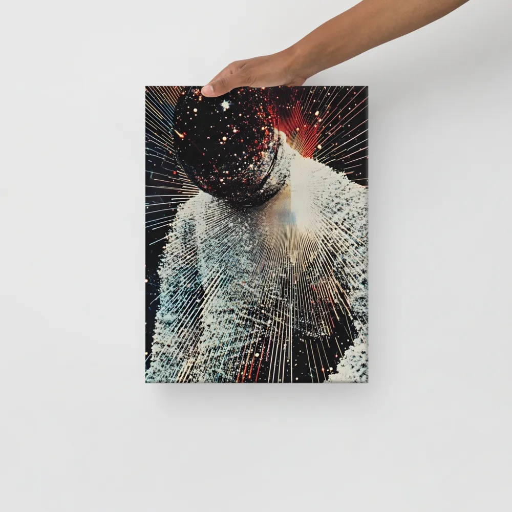 Ethereal Astronaut: A Journey Through the Cosmos | Canvas | 12″×16″