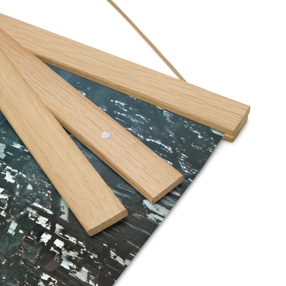 Aerial Symphony of Urban Life | Poster With Oak Wood Hanger | 16″×16″