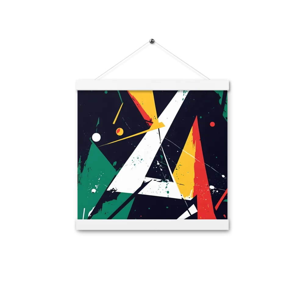 Dynamic Geometries | Poster With White Wood Hanger | 12″×12″