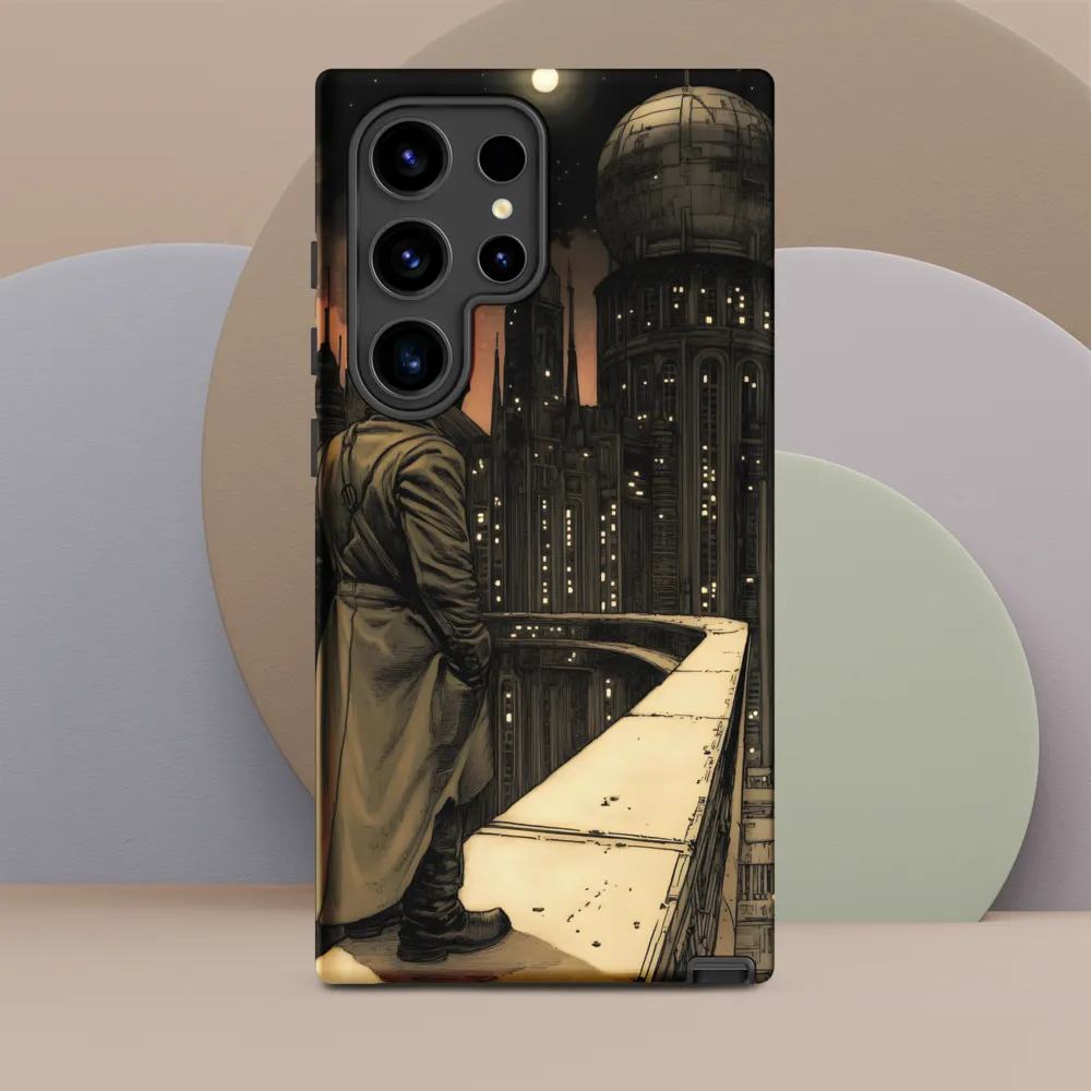 A Contemplative Gaze Over the Futuristic Metropolis