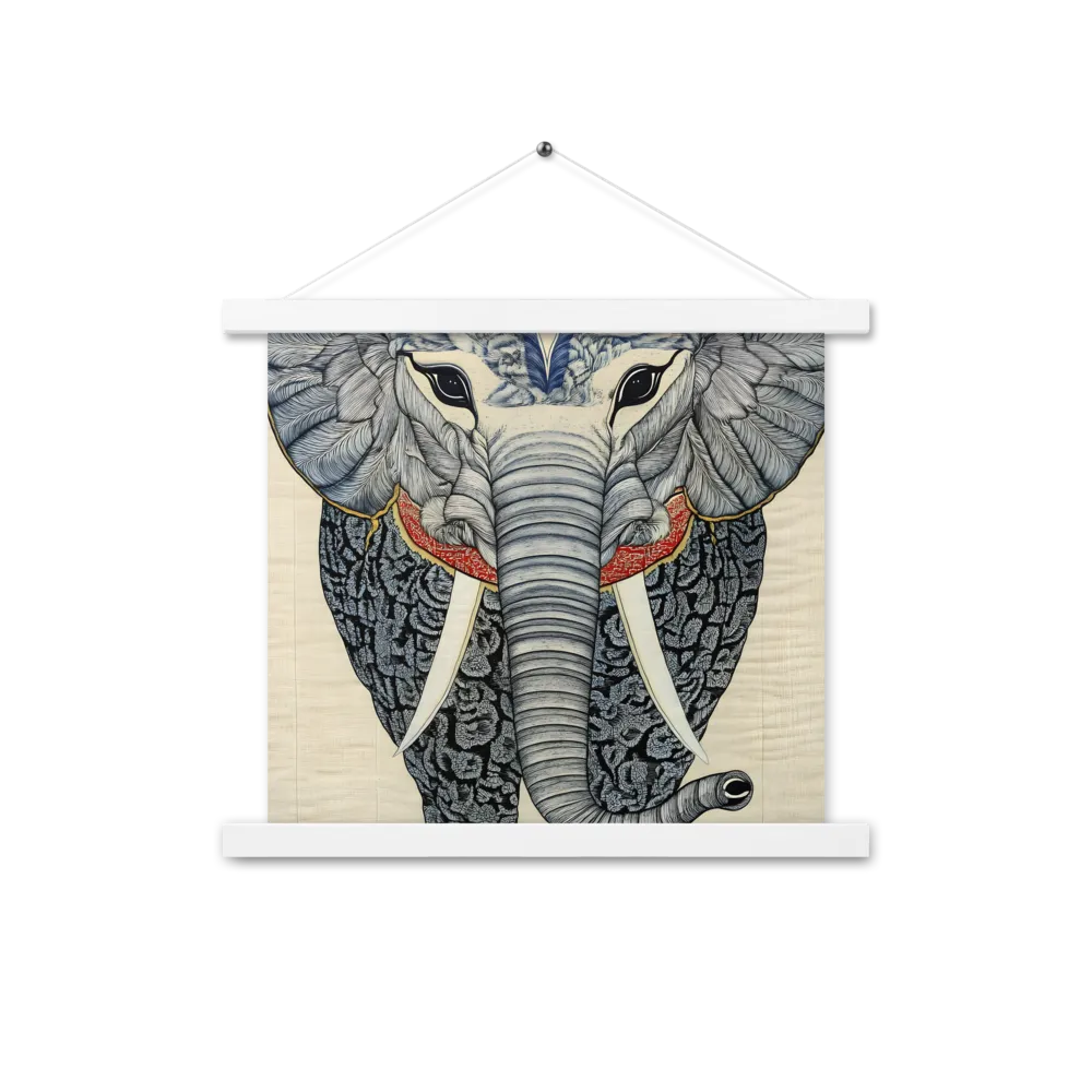 Majesty of the Elephant | Poster With White Wood Hanger | 14″×14″
