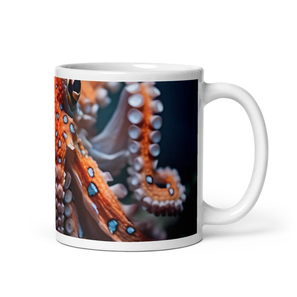 Curiosity of the Deep: The Orange Octopus | Mug with White inside | 11 oz