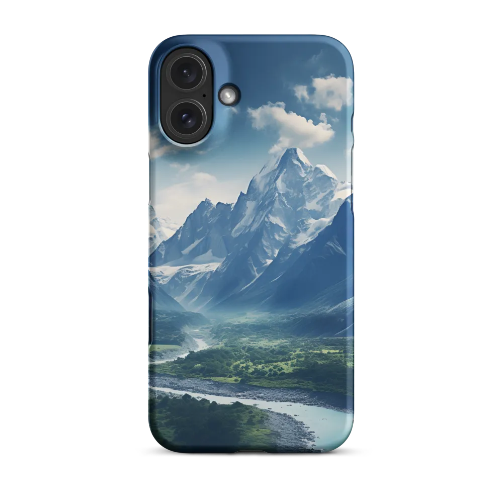 Majestic Serenity: A Landscape of Mountains and Rivers | Phone Case |  16 Plus | Snap Case | Matte