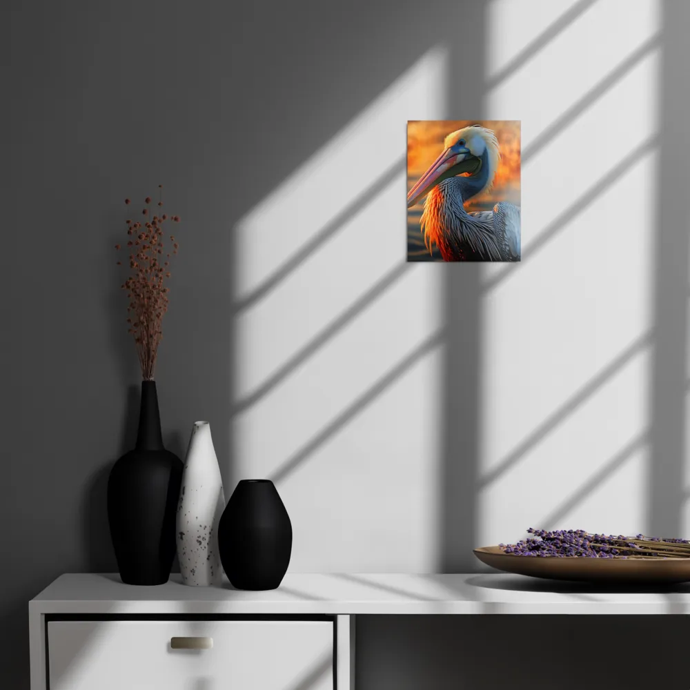 Elegance of the Pelican at Sunset