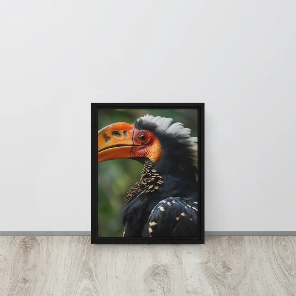 Majesty of the Hornbill | Canvas with Black Frame | 11″×14″