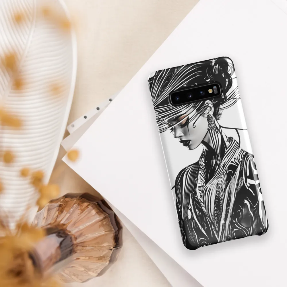 Elegance in Black and White | Phone Case |  S10 Plus | Snap Case | Glossy