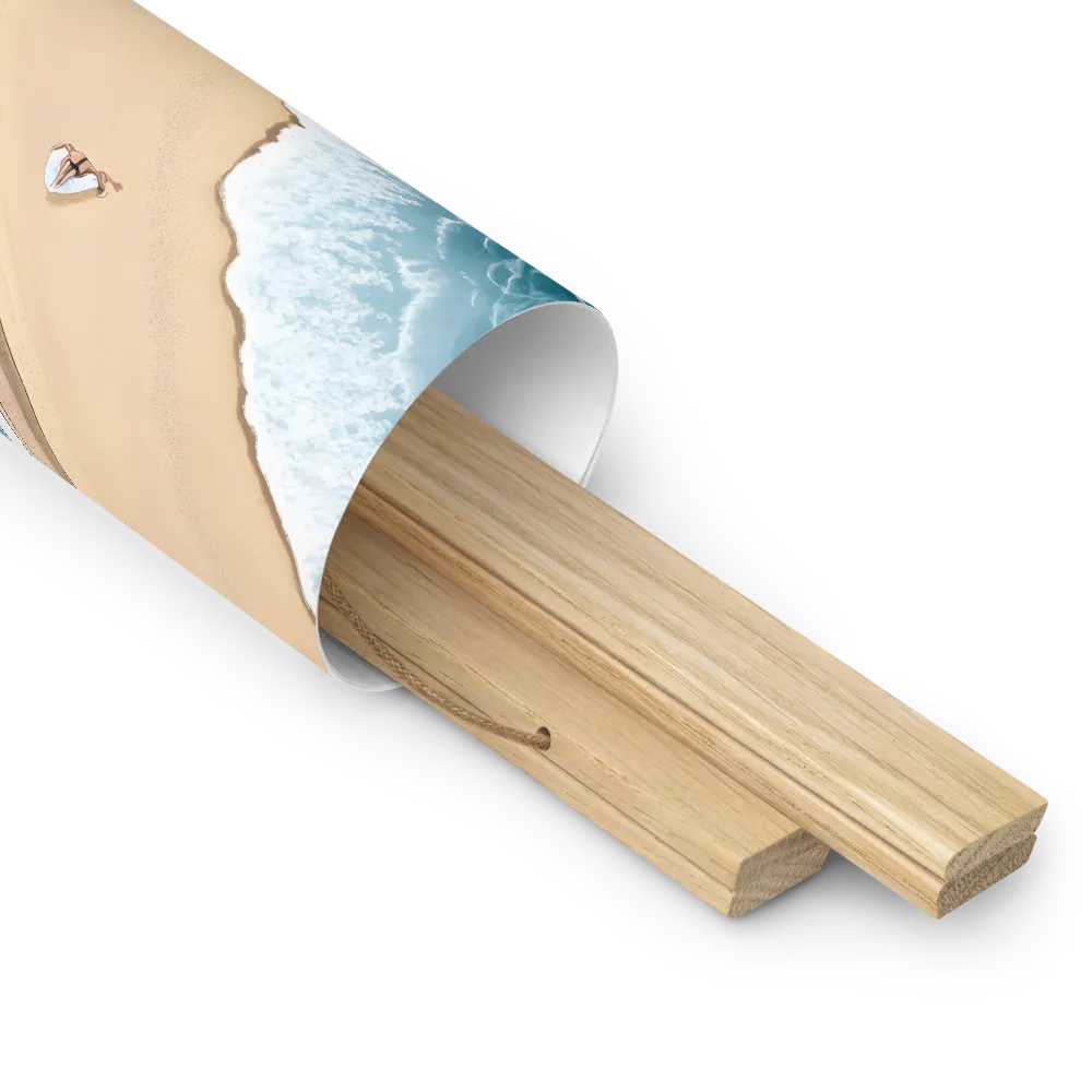 Serenity by the Shore | Poster With Oak Wood Hanger | 10″×10″