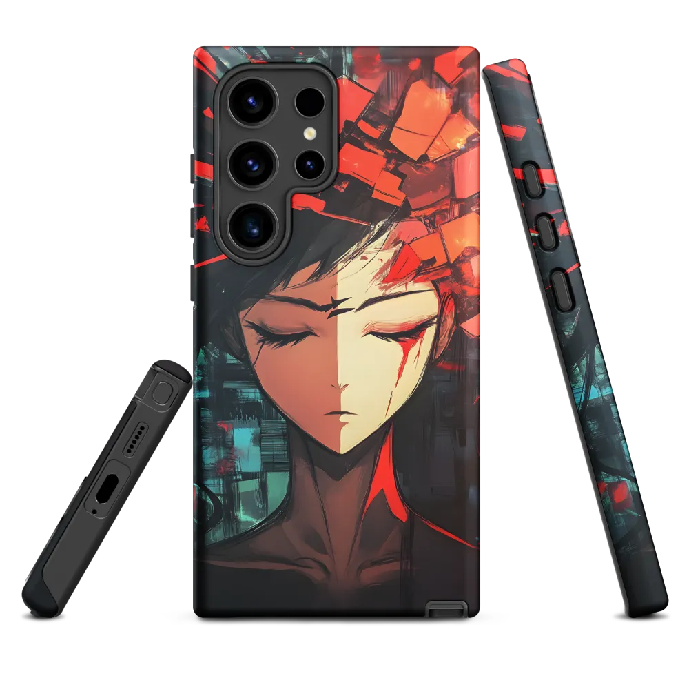 Fragmented Mind: The Silent Struggle | Phone Case |  S24 Ultra | Tough Case | Matte