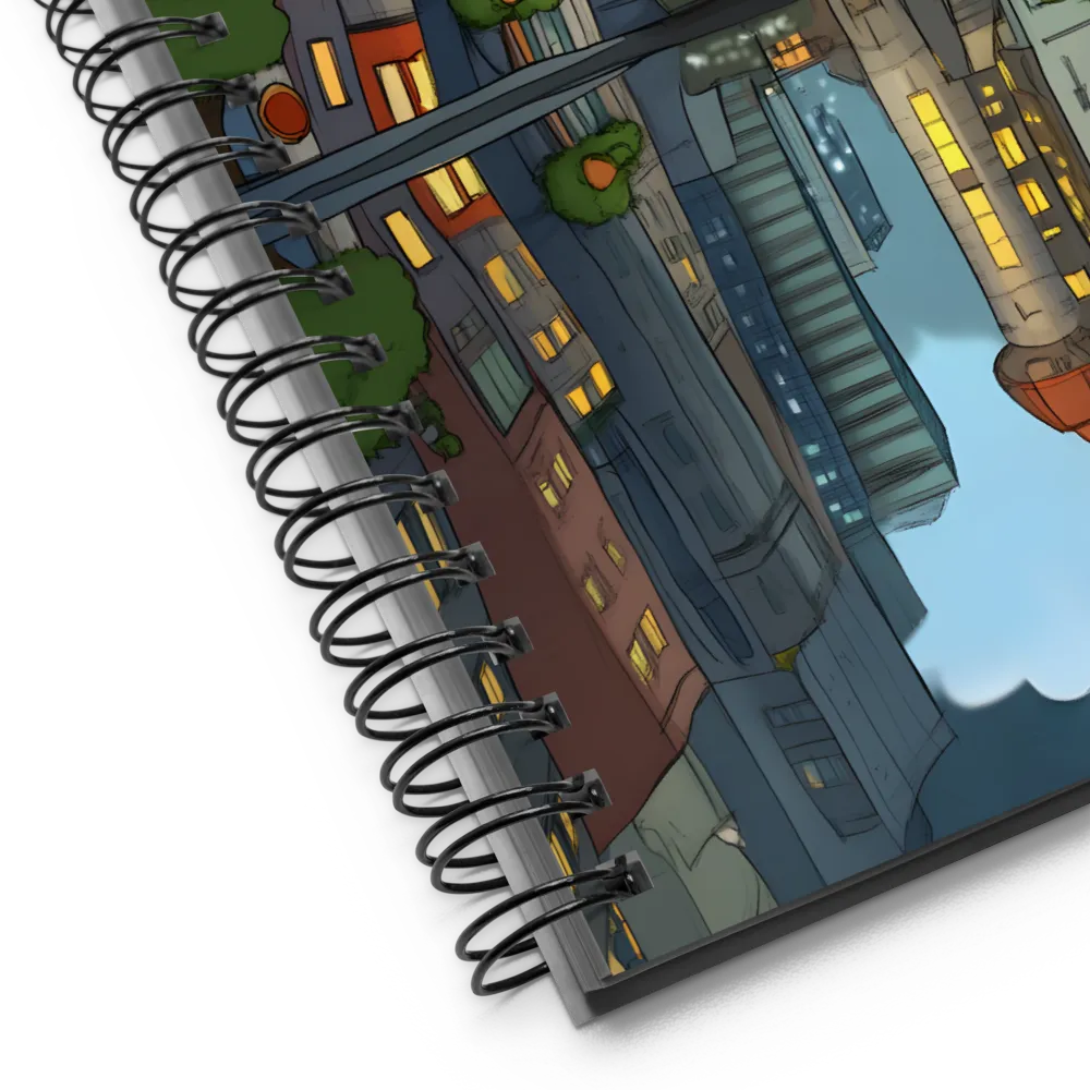 Reflections of a Serene City | Spiral Notebook