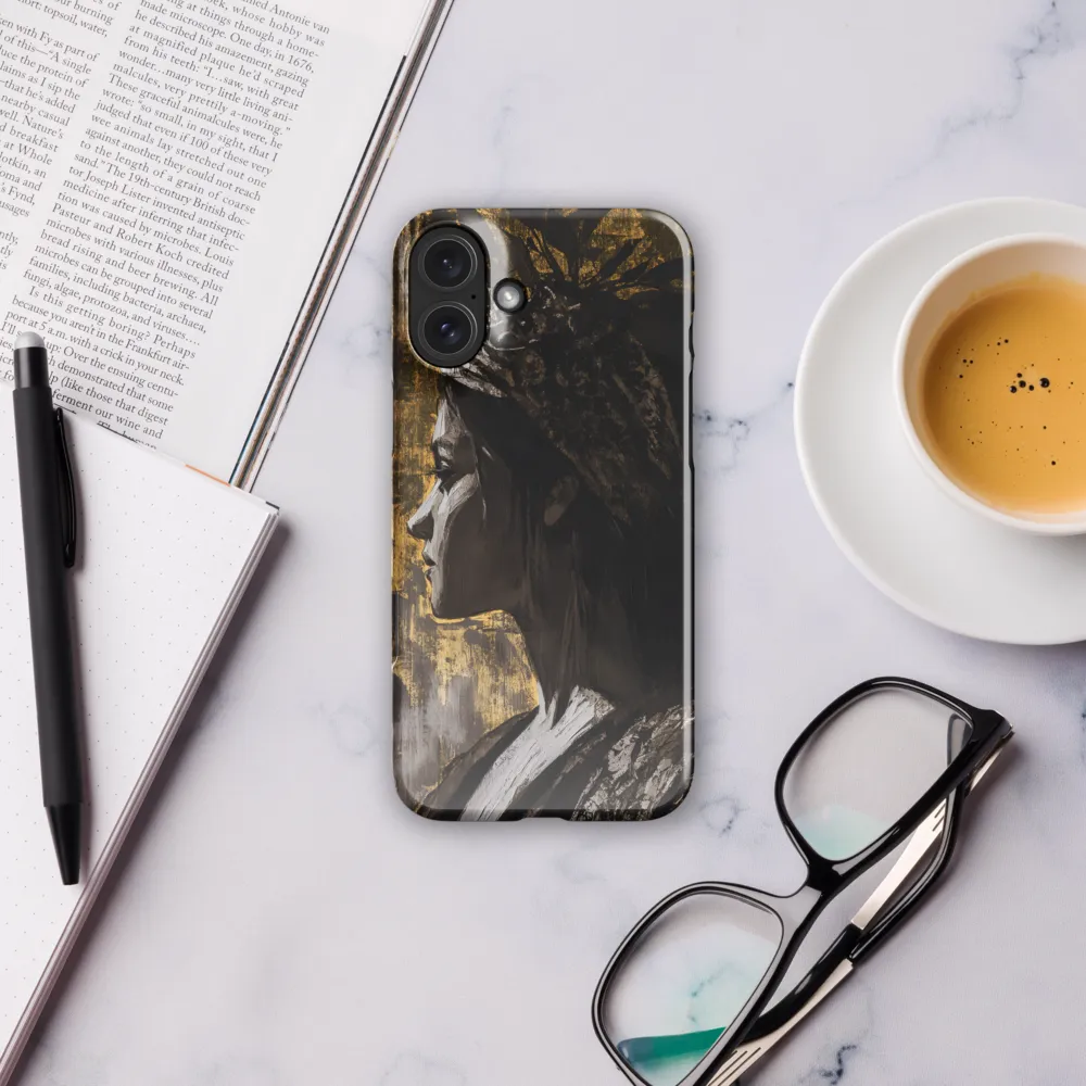 Golden Elegance: A Modern Profile Portrait