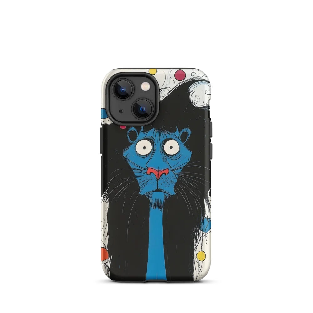 Whimsical Blue Lion