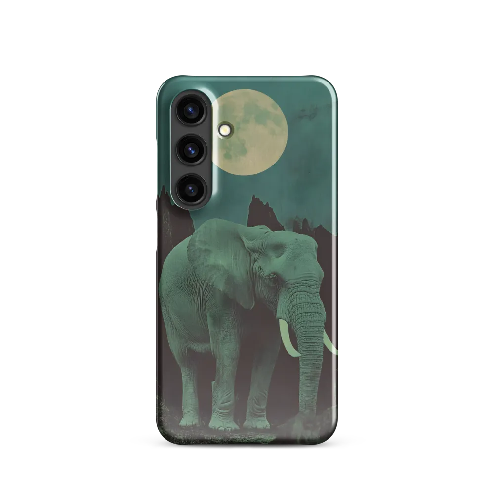 Ethereal Presence: Elephant Under a Full Moon