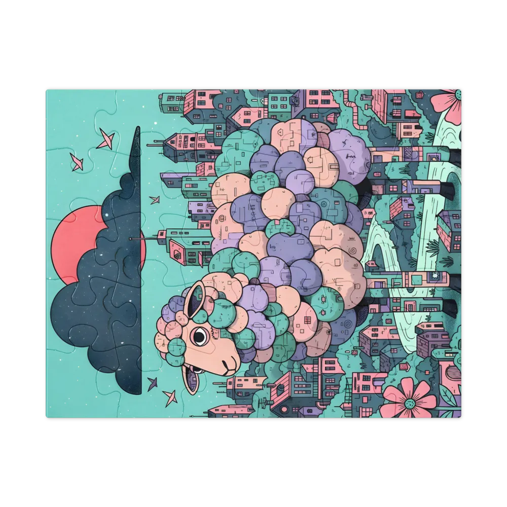 City Sheep 
 Jigsaw Puzzle in Tin Box