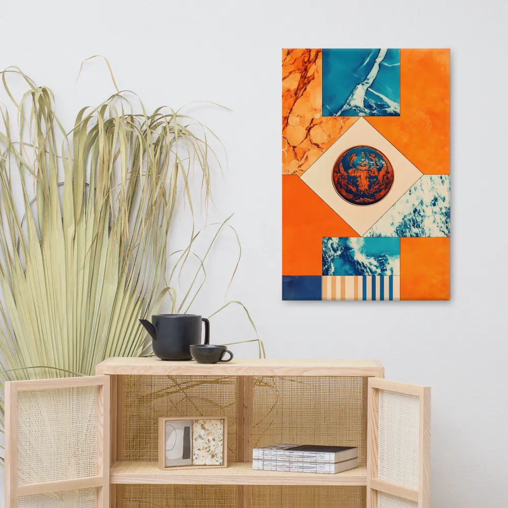 Harmonious Encounters: Abstract Geometry | Canvas | 24″×36″