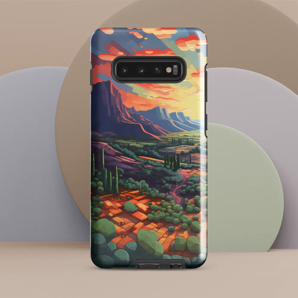 Desert Serenity at Dusk | Phone Case |  S10 Plus | Tough Case | Glossy