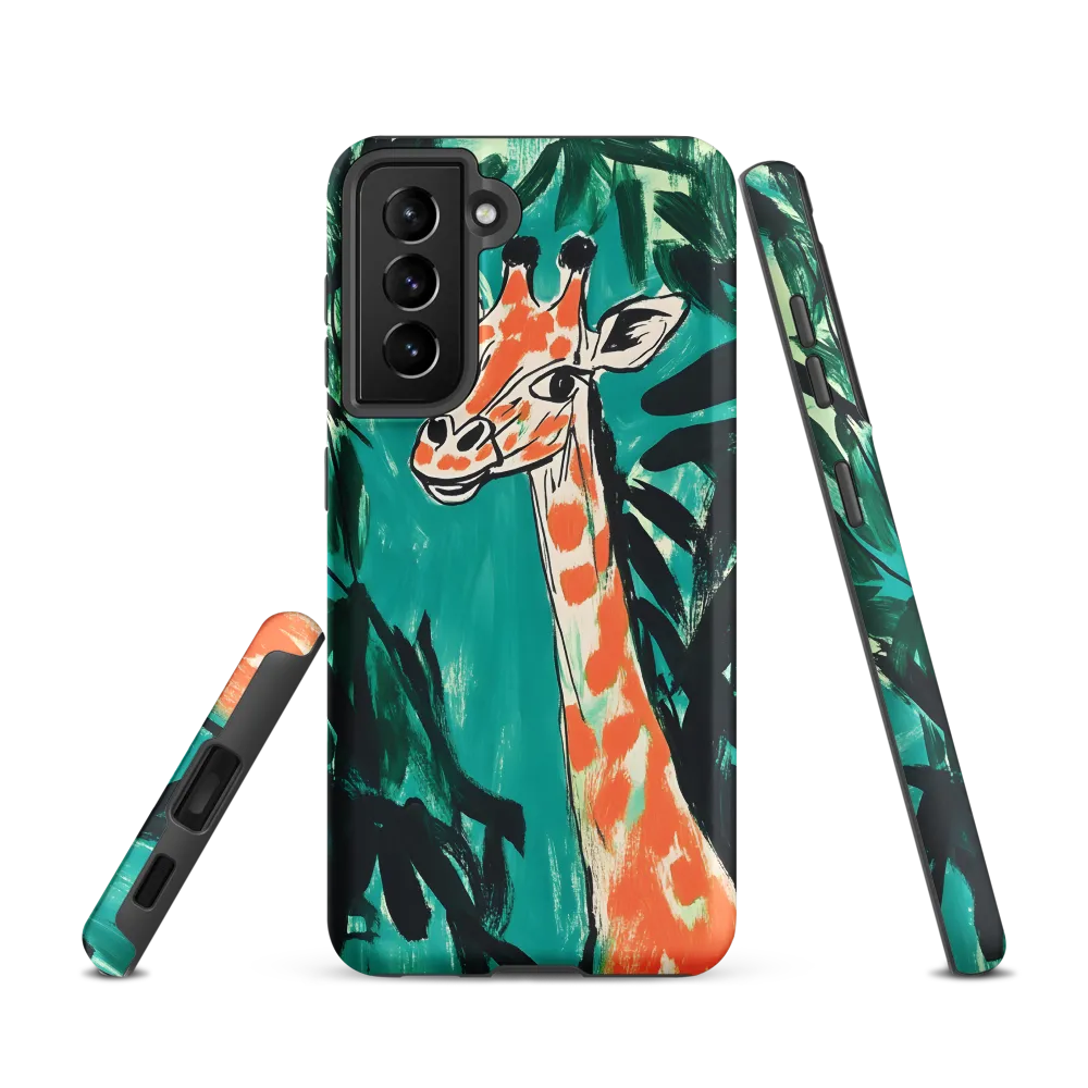 Curious Giraffe in Lush Greenery | Phone Case |  S21 | Tough Case | Matte