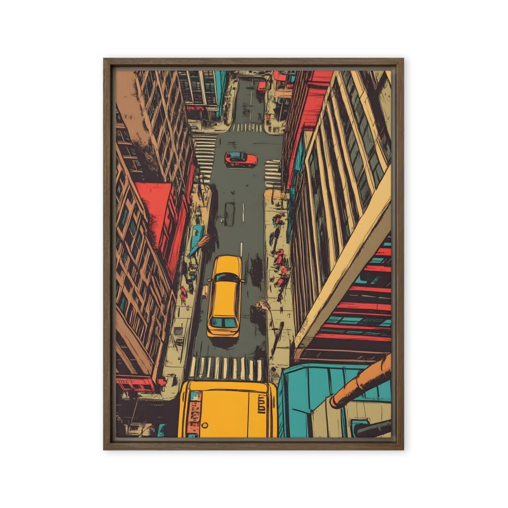 Urban Symphony | Canvas with Brown Frame | 24″×32″