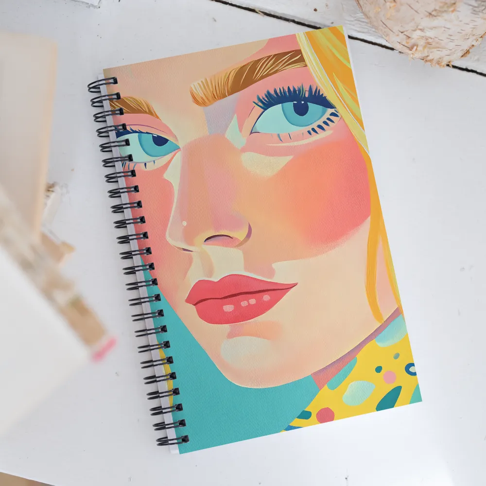 Vibrant Elegance: A Pop Art Portrait | Spiral Notebook