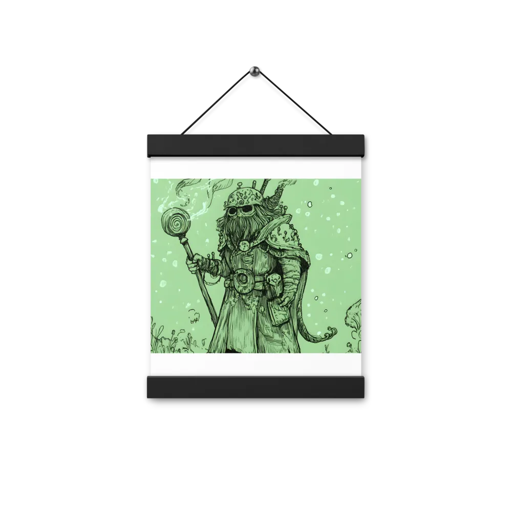 The Enigmatic Wizard | Poster With Black Wood Hanger | 8″×10″