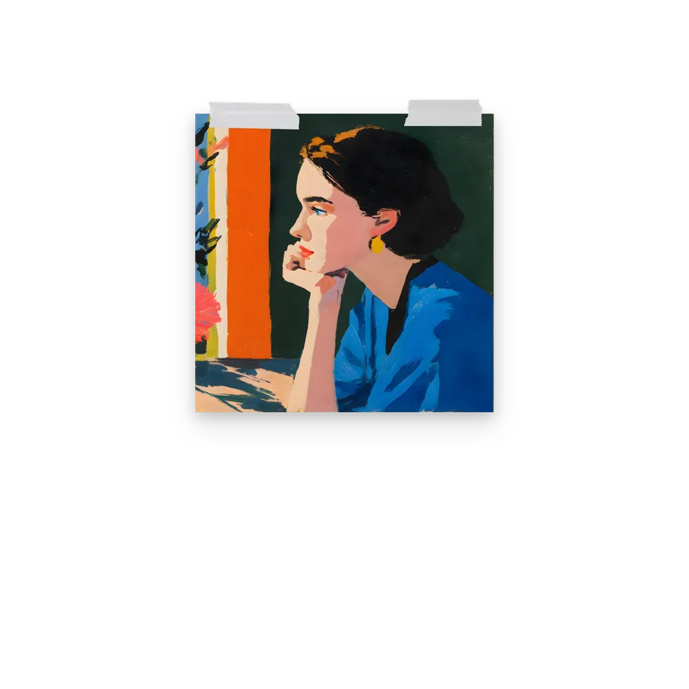 Pensive Profile 
 Poster | 12″x 12″