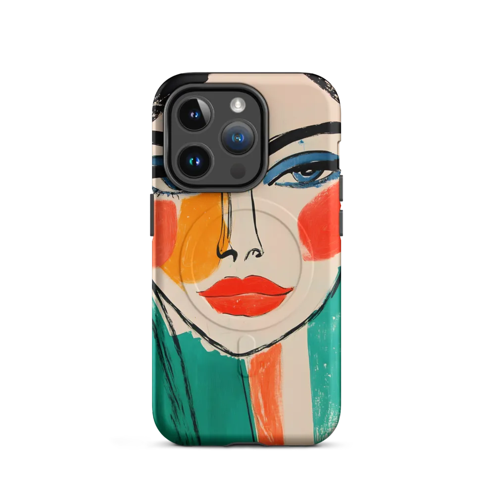 Vivid Portrait of a Modern Muse | Phone Case |  14 Pro | MagSafe® Tough Case | Matte