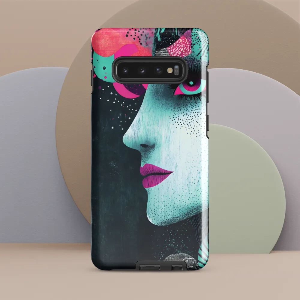 Mystical Beauty in Blue and Pink | Phone Case |  S10 Plus | Tough Case | Glossy