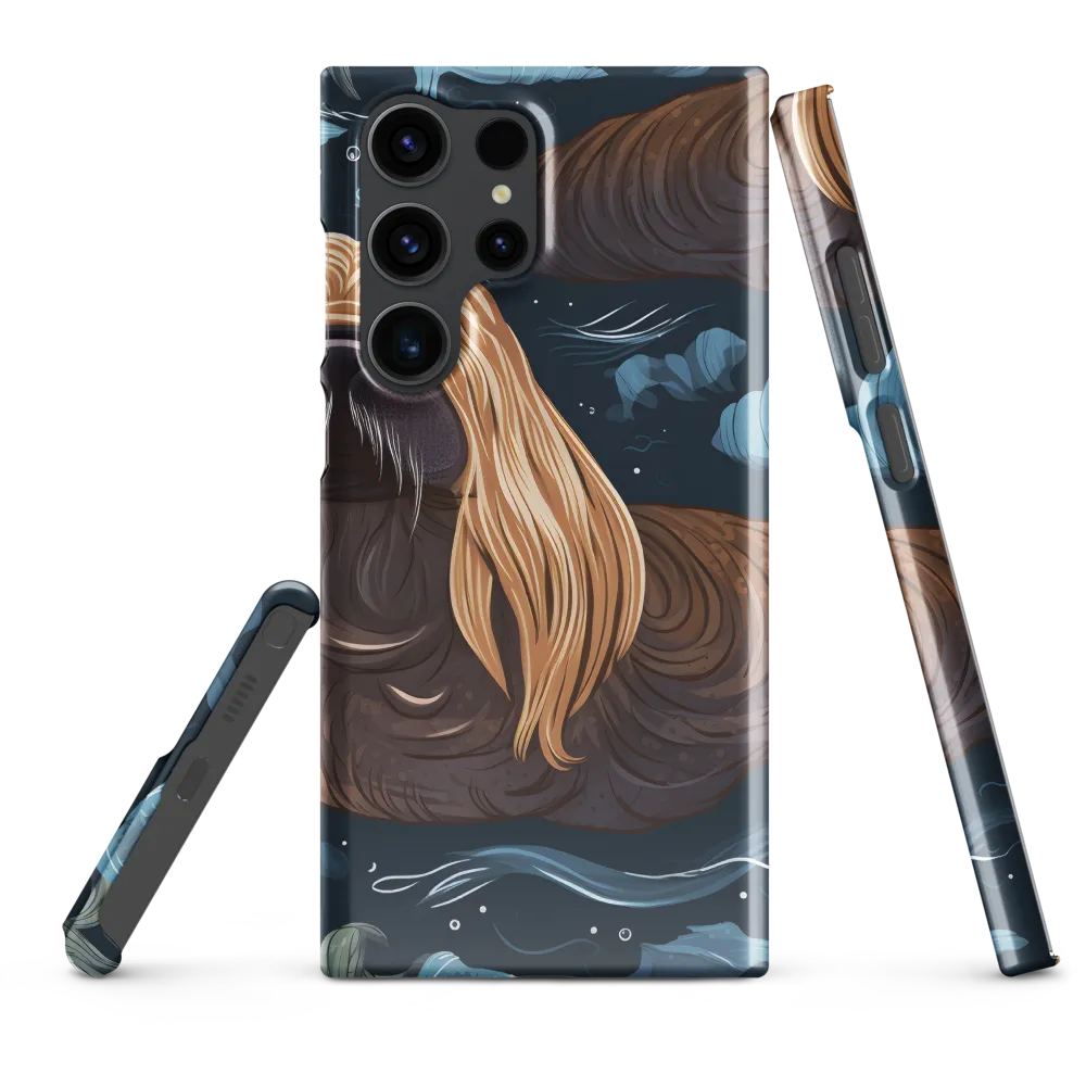 Whimsical Walruses in Deep Blue