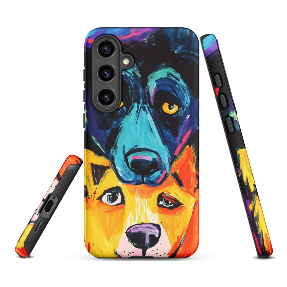 Vibrant Companions: An Expression of Canine Spirit | Phone Case |  S24 Plus | Tough Case | Matte