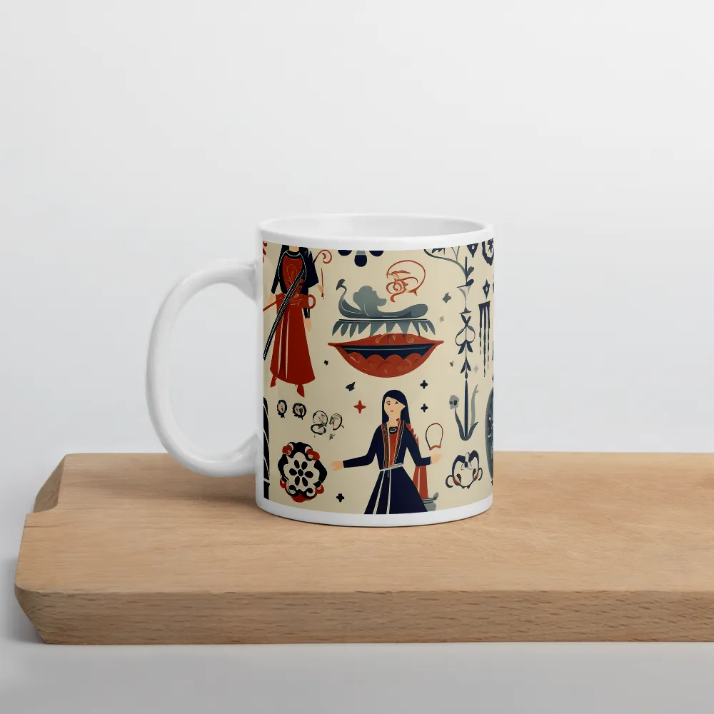 Tapestry of Myth and Whimsy | Mug with White inside | 11 oz