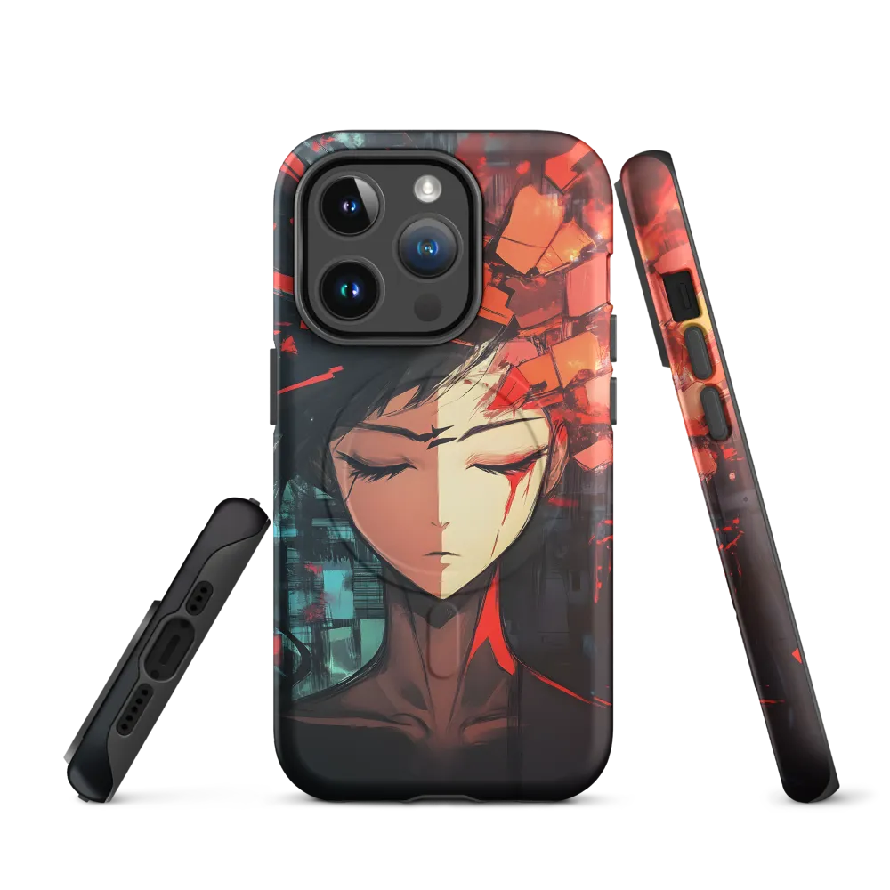 Fragmented Mind: The Silent Struggle | Phone Case |  14 Pro | MagSafe® Tough Case | Matte
