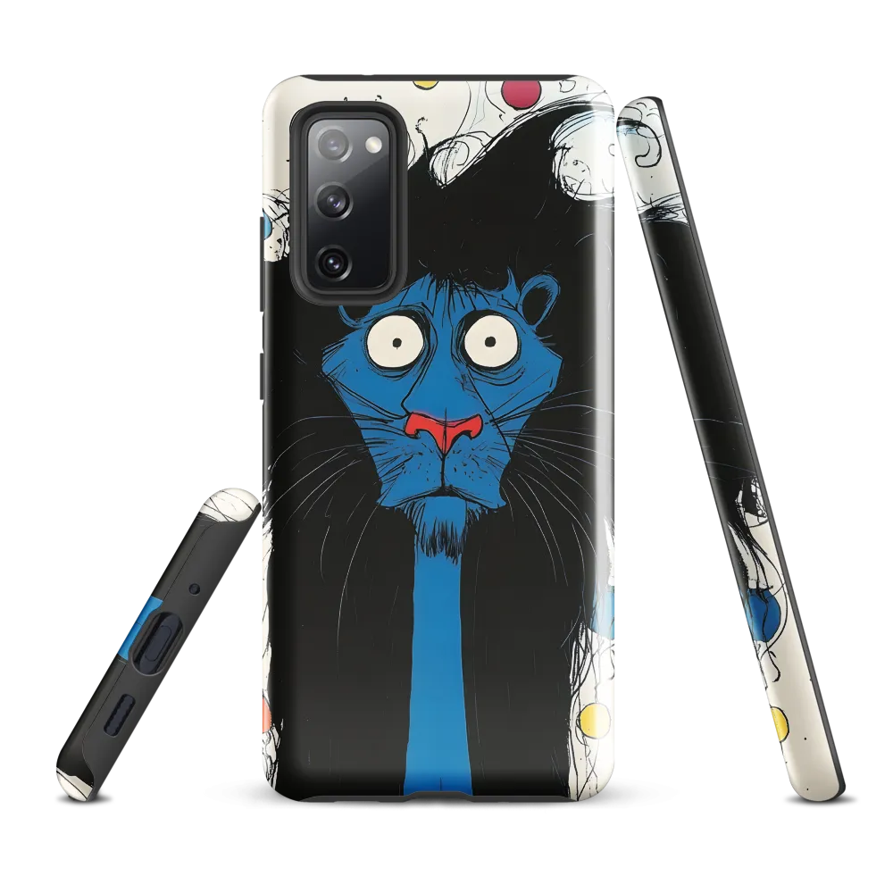 Whimsical Blue Lion