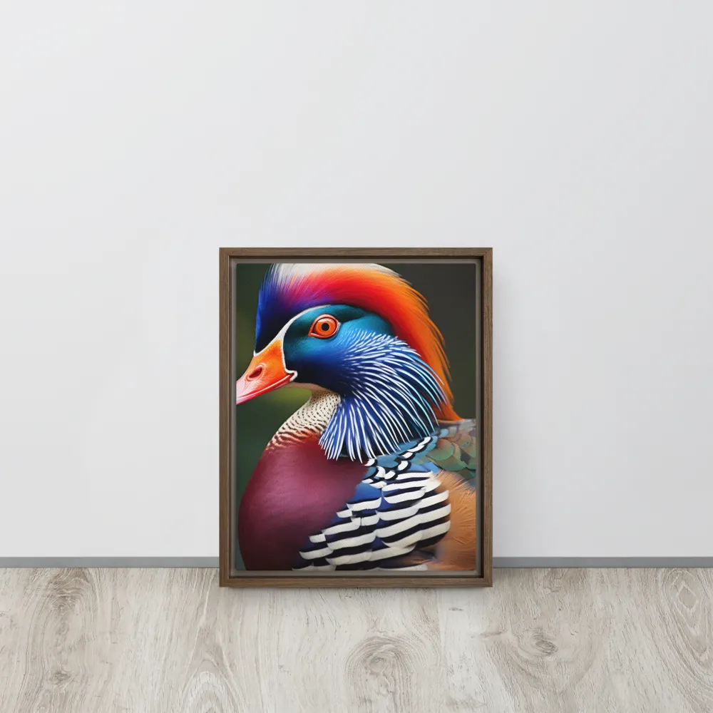 The Majestic Mandarin | Canvas with Brown Frame | 11″×14″