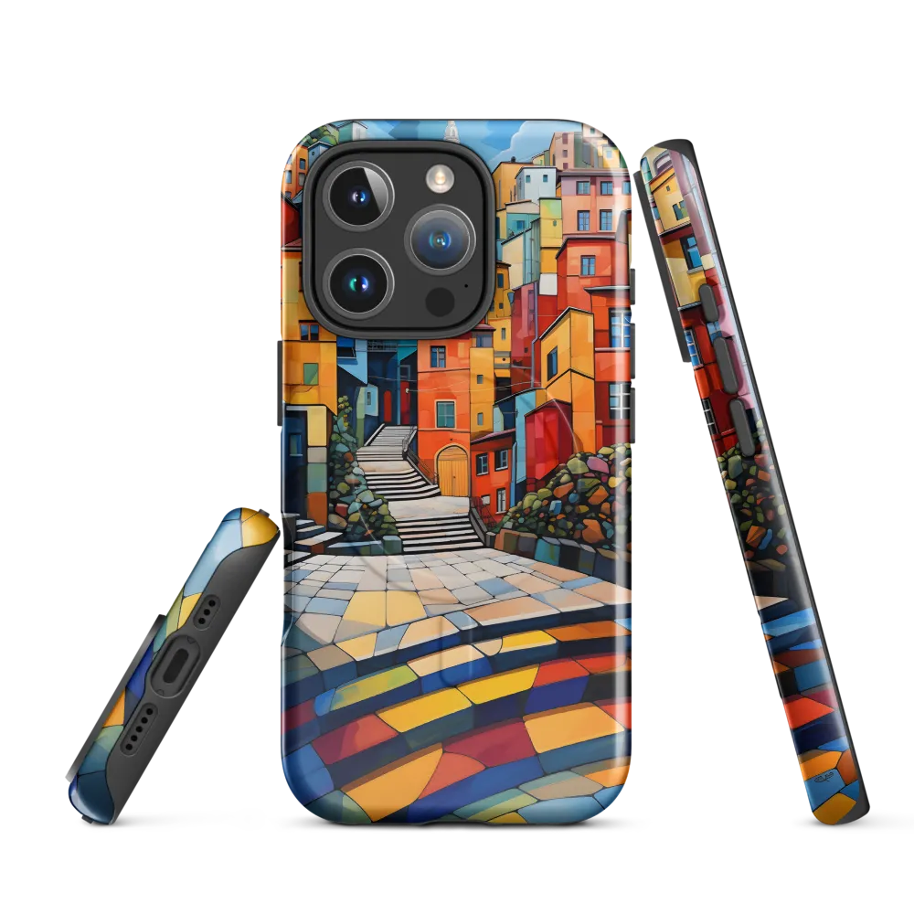 Vibrant Village: A Cubist Journey