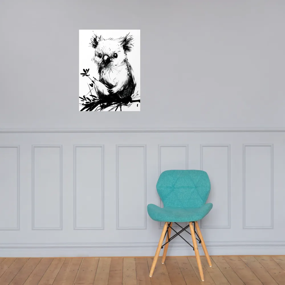 Whimsical Koala in Ink | Poster | 18″×24″