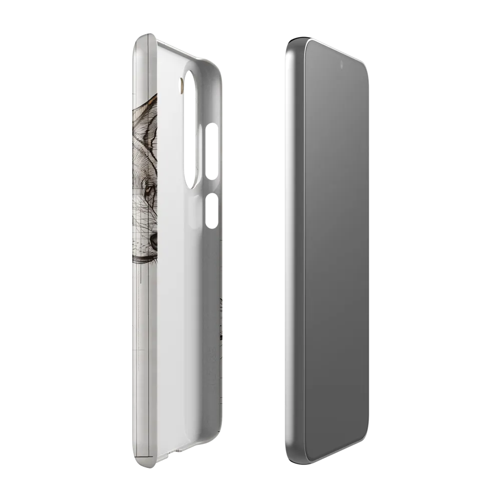 Geometric Harmony: The Essence of Wolves | Phone Case |  S23 Plus | Snap Case | Glossy