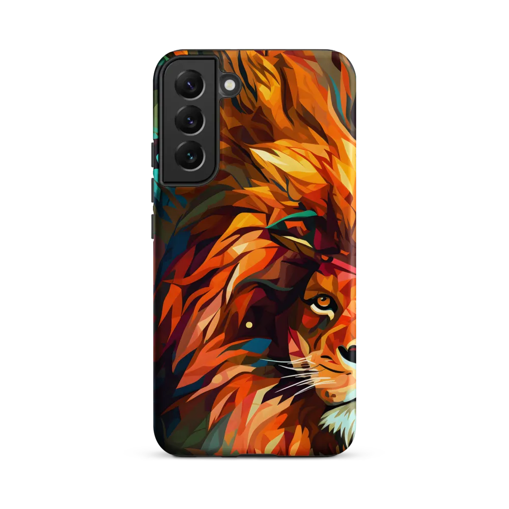 Majestic Gaze: The Polygonal Lion
