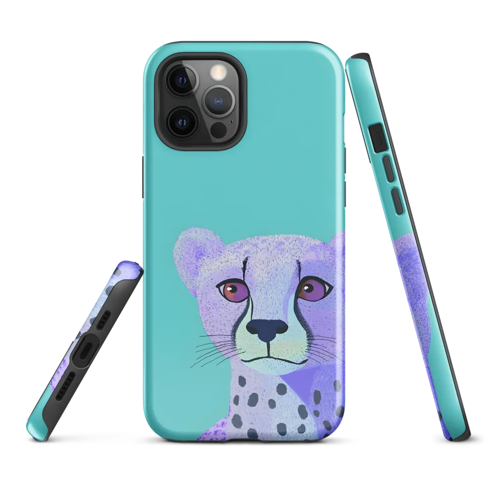 Lavender Cheetah on Turquoise