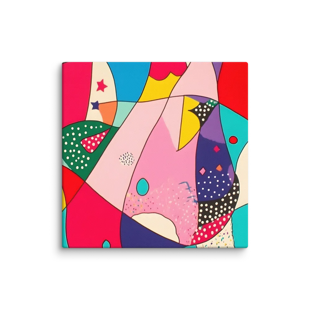 Playful Geometry in Color | Canvas | 14″×14″