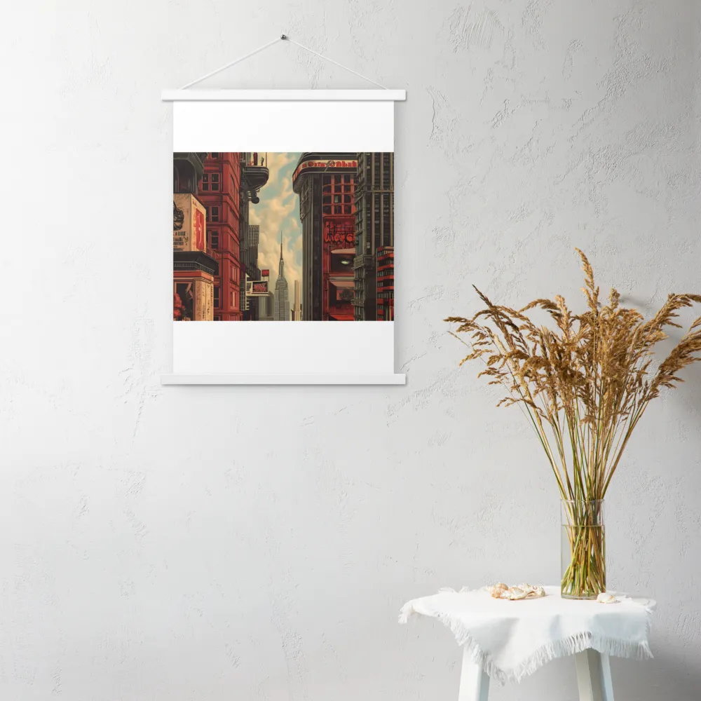 A Glimpse of Tomorrow: Urban Ambition | Poster With White Wood Hanger | 18″×24″