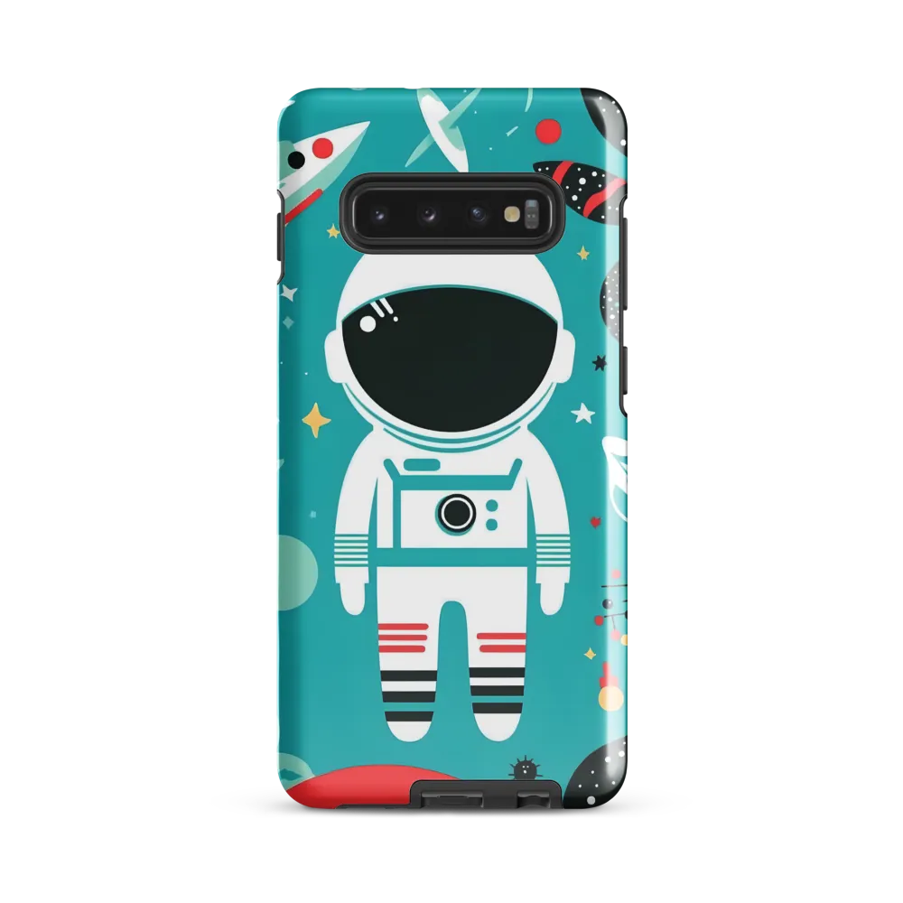 Whimsical Astronaut in Cosmic Wonderland | Phone Case |  S10 Plus | Tough Case | Glossy