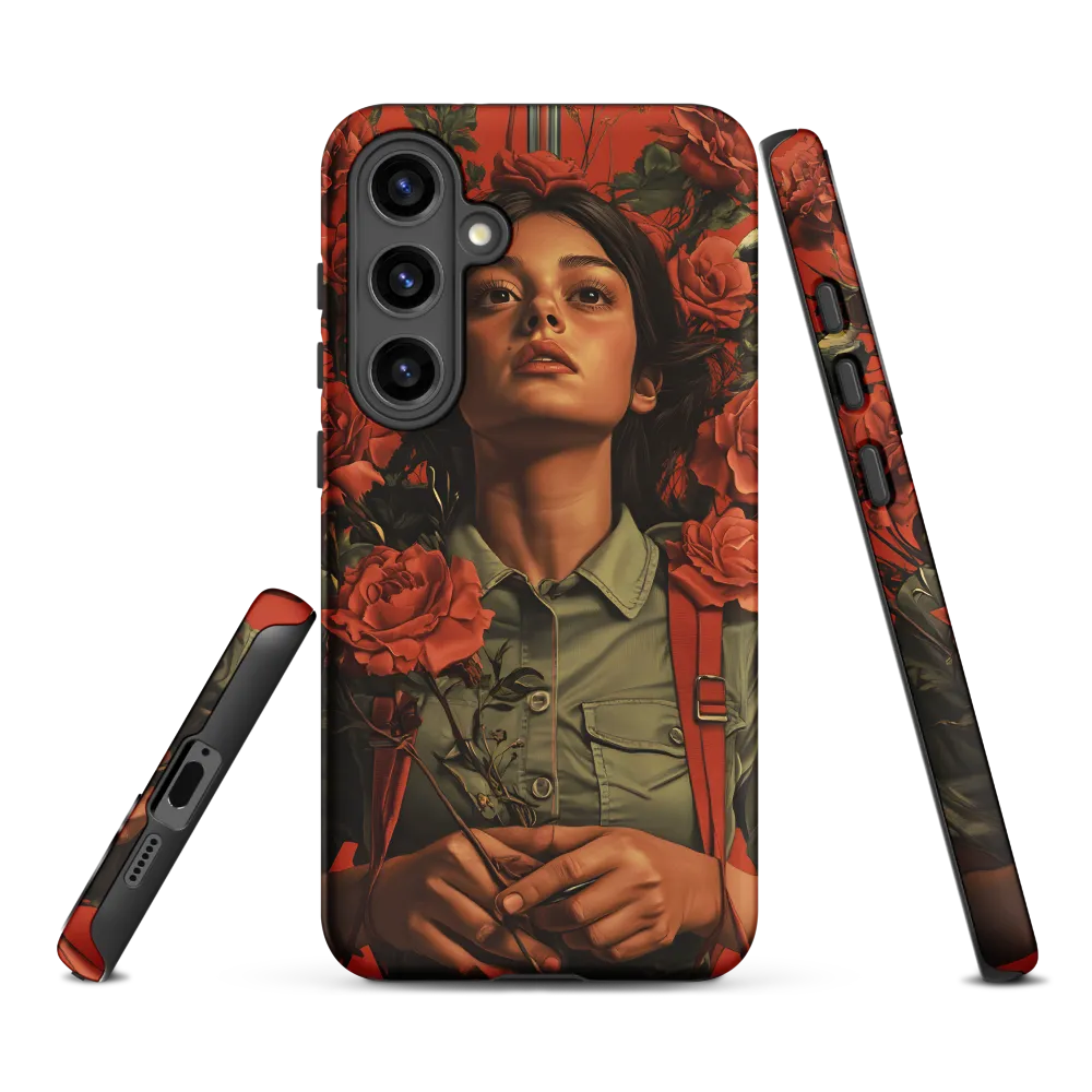 Harmony and Strength: A Portrait Among Roses